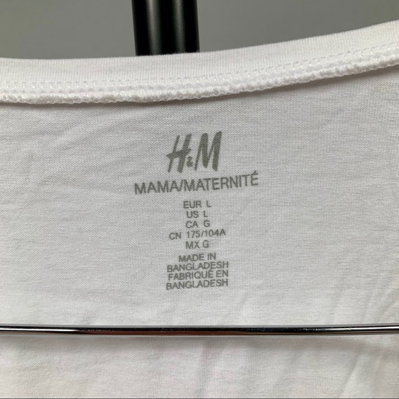 ❗️HOST PICK❗️H&M White Maternity Jersey Top - Picture 2 of 5